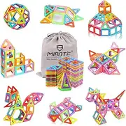 MIBOTE (110 PCS) Magnetic Building Blocks Educational Stacking Blocks Toddler Toys for Preschool Boys Girls Educational and Creative Kids Toys