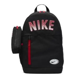 【NIKE 耐吉】後背包 Elemental 兒童款 黑 紅 多夾層 可調背帶 軟墊 筆帶 背包 書包(FN0956-010)