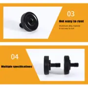 1/4" Dual Nuts Tripod Double Layer Thread Screw Mount Adapter For Camera Flash
