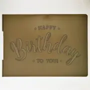Happy Birthday to YOU Background Plastic Embossing Folders for Card Making Scrap