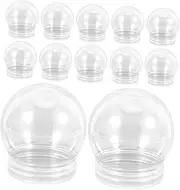 Ipetboom 12Pcs Globe Jars with Screw Off Caps Fillable Empty Globes for Christmas Decoration Craft Projects Transparent Storage for Holiday Home Decor