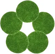VANZACK Create Unique Decor 5pcs Artificial Moss Realistic Grass Rug for DIY Micro Landscape Projects
