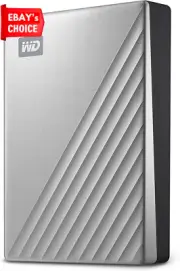 Western Digital My Passport Ultra 4TB USB C Portable External Hard Drive Silver