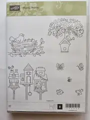 Stampin Up! FLYING HOME Bird Nest, Bird house Retired NEW