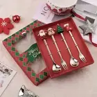 Christmas Party Tableware Detachable Cutlery Spoon Fork Set for Xmas Dinner