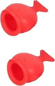 Baluue 2pcs Silicone Fish Lip Filler (red) Plump Mouth Device Machine Sucker Lip Filler Gloss Fastly Lip Pumps Lips Lab Suction Brightening Para Lip Enhancer