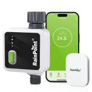 1-Zone Wireless Smart Water Timer for Garden Hose with Hub Outdoor Sprinkler ...