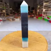 645g Trolleite Crystal Tower Point Obelisk Natural Rare Blue Quartz Healing Z753