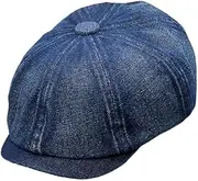 [Frediuo] Womens Beret Hat Newsboy Cap Painter Hat Golf Hat 8 Panels Classic Octagonal Hat, Dark Blue