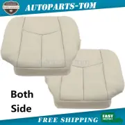Both Side Leather Bottom Seat Cover Light Tan For 2003-2006 Chevy Tahoe Suburban