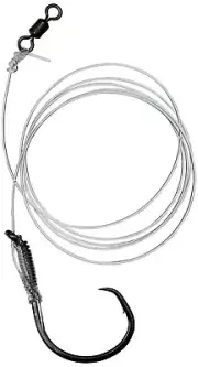 Gamakatsu Catfish Rig Circle Hook-2 Rigs Per Pack (Black, 8/0)
