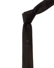 Givenchy Black & Titanium 4G Silk Tie