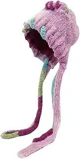 [RYZGOJV] Kids Winter Hat Knitted Hat, Unisex Kids Adults Children Hat Knitted Woolen Yarn Warm Keep Cap Pink, Multicolor, One Size