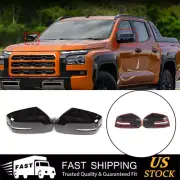 Glossy Black Exterior Rear Mirror Cover Trim For Mitsubishi L200 Triton 24+ US (for: Mitsubishi)