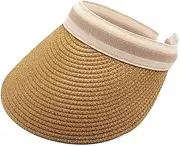 [STKARCV] 1PCS Summer Empty Straw Beach Visor Hats Caps Sun Woven Hand Brim Big