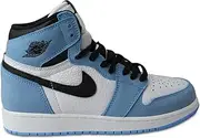 [Nike] Jordan Youth Air 1 Retro High OG GS Leather White Black University Blue Trainers 4 US