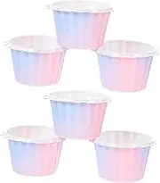 Ciieeo 50pcs Cupcake Cup Holder Paper Large Muffin Liners Greaseproof Reusable Baking Liners Holders Parchment White Cupcake Cases Bakeware Cakes Baking Cups Baking Supplies Cake Liners