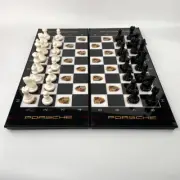 Glass Chess&Backgammon Set Porsche Design, Game Board, Gift for Him, Friend Gift