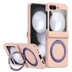 For Galaxy Z Flip 6/5/4 Magnetic Ring Kickstand Hinge Protection Shockproof Case