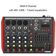6 Channel Professional Microphone Mixing Console Sound Mixer Bluetooth