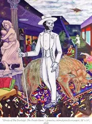 Original Artwork "Ghosts of The Everleigh: The Purple Room" by Yulia Kuznetsova
