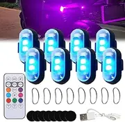 Wireless Remote Control LED Lights for Car Drone Motorcycle Bike, Summer Strobe Light with Waterproof Design (6 Pcs)