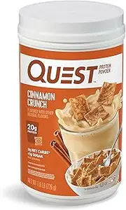 [Quest Nutrition] Cinnamon Crunch Protein Powder, High Protein, Low Carb, Gluten Free, Soy Free, 1.6 Pound