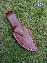 EDC GENUINE LEATHER KNIFE SHEATH HANDMADE SHEATH FIXED BLADE KNIFE BELT LOOP