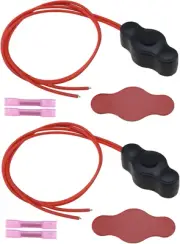 2 Sets Waterproof Push-Button Switch Kit 12V On-Off Switch with Quick Connector