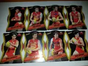 2019 select FOOTY STARS GOLD COAST SUNS SILVER DIE CUT TEAM SET 8 cards