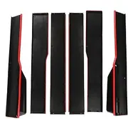 2.2m Car Side Skirt Extensions Universal Diffuser Compatible for Benz W205 W204 W203 W211 W212 W213 W117 C117 W176 CLA A Class Body Kit(Red)