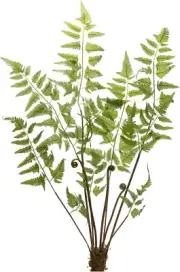 Melrose Set of 6 Polyester Fern Bundle with Green Finish 85421DS