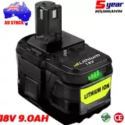 9Ah 18V Battery For Ryobi ONE+ PLUS Lithium P108 P105 P104 P102 P107 P109 Tools