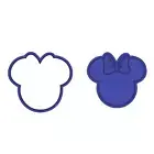 Minnie cookie cutter and stamp set debosser two tone
