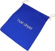 1pc Hair Dryer Storage Bag Canvas Rucksack Travelling Backpack Cotton Drawstring Hair Dryer Bag Traveling Backpack Hair Dryer Bag Travel Blow Dryer Carrying Bag Black Backpack Blue