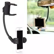 PREMIUM CAR MOUNT REAR VIEW MIRROR HOLDER DOCK CRADLE For CELL PHONES