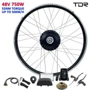48V 750W 700C 28" 29" Rear Hub Motor Rim Conversion Electric Bike Bicycle Kit