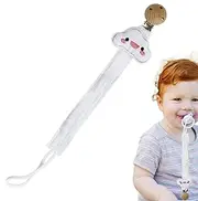 Baby Pacifier Holder Clip | Toddler Teething Rings Strap String, Soother Chain, Anti-Lost Anti-Drop Holder for Teether & Hiccup Towel for Girls Boys