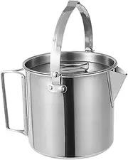 NAMOARLY Portable Camping Coffee Pot: Stainless Steel Camping Tea Kettle 1.2l Outdoor Water Boiler Fast Heating Kettle for Backpacking Hiking Picnic Travel