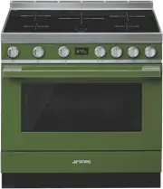 Smeg PORTOFINO 90CM F/S UPRIGHT HOB OLIVE GREEN