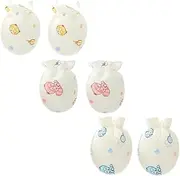 [FOMIYES] Infant Mittens 3 Pack Soft Cotton Gloves Non-slip Warm Scratchproof for Newborns Toddlers