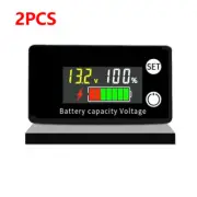 2PCS Battery Capacity Indicator Voltmeter Voltage Meter Tester Monitor 8V-100V