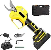 Professional Electric Pruning Shears, Electric Secateurs 21V Li-Battery, 0-30mm Cutting Diameter, Secateurs & Pruning Scissors with Brushless Motor & LED Display, for Garden Trees