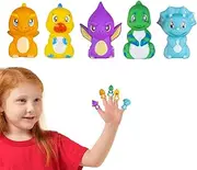 Kids Finger Puppets Halloween, Children’s Cartoon Puppet Set, 5X Fun Characters, Spooky Favors, Creative Goodie Bag Filler, Interactive Halloween Toy for Storytelling and Playtime