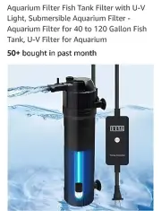 5-IN-1 Internal Aquarium Fish Tank UV Filter Submersible Oxygen Water Pump 6W+8W