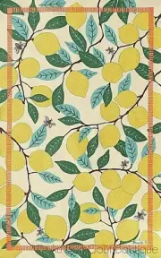 BEAUVILLE, CITRONS (LEMONS) FRENCH KITCHEN / TEA TOWEL, NEW