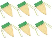 OFFIGAM 6Pcs Carrot Shaped Drawstring Bags for Easter Versatile Goodie Bags for Storing Eggs Candies Snacks Treats Stylish Easter Party Favor Supplies