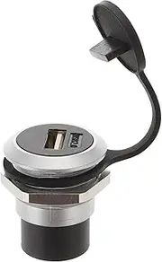 CHICAMPERA USB Panel Mount Coupler Adapter Female to Female Extension for USB Devices Durable Design with Cover for Industrial Applications and Long Term Use