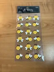 La Petites Paper Studio Glitter Bees Foam 3D Stickers 18pc