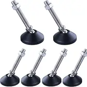 Helonge Swivel Feet Levelers,6 Pcs M8 Leg Levelers Adjustable Leveling Feet Adjustable Screws Furniture Glides Leveler for Machine, Furniture, Workbench